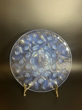 RENE LALIQUE BULBES OPALESCENT PLATE France Vintage