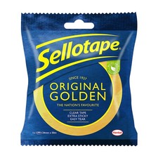 Sellotape Original Golden Multi Purpose Clear Tape for Household Objects Clear