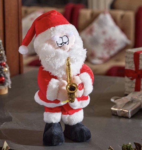 Sax santa dancing singing - santa,