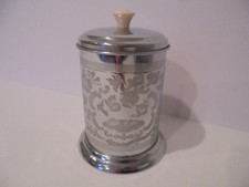 VINTAGE CHINESE STYLE METAL TEA CADDY 