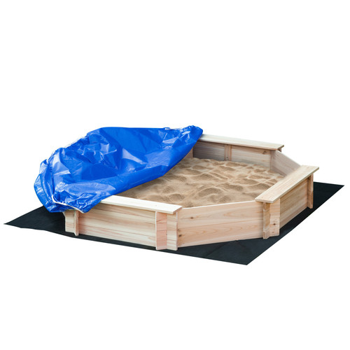 Kids wooden sand pit sandbox - wooden,