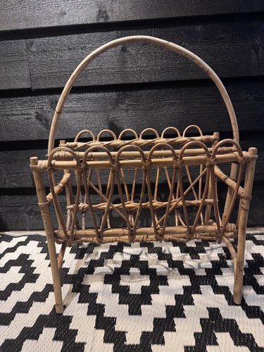 Vintage rattan bamboo magazine - rattan,