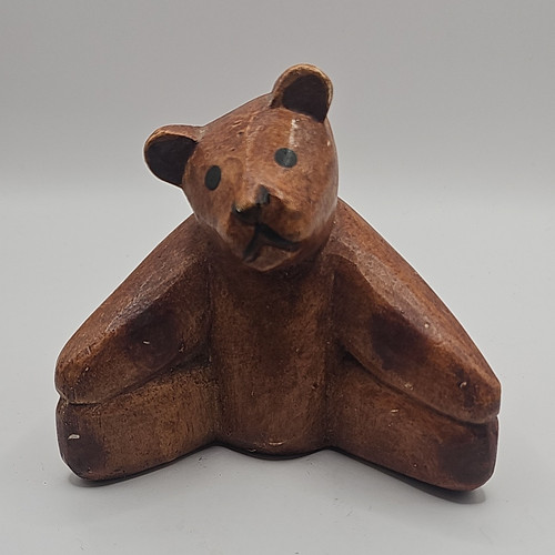 Hand carved wooden - carved, bear