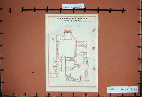 Original old antique print - antique, map