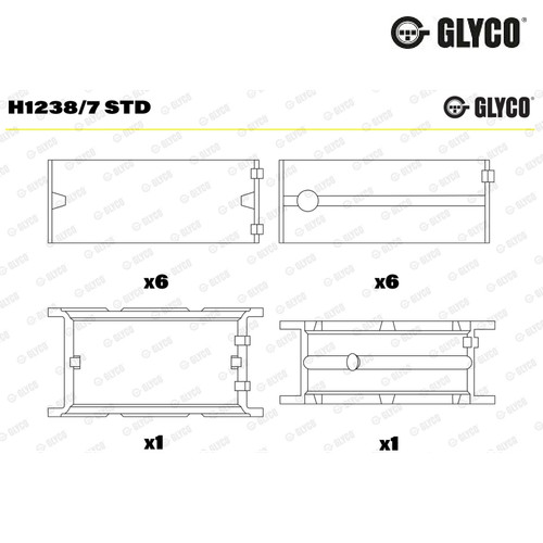 Crankshaft bearing glyco - bearing,