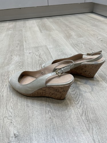 Pale gold wedge sandals with - pale,