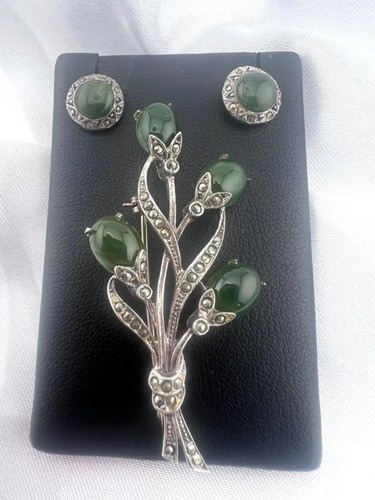 Vintage silver marcasite - silver,