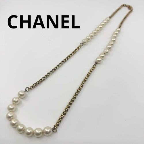 Chanel long necklace faux - chanel,