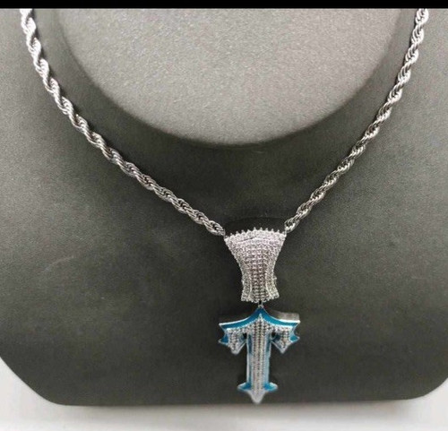Silver tone rope chain - rope,