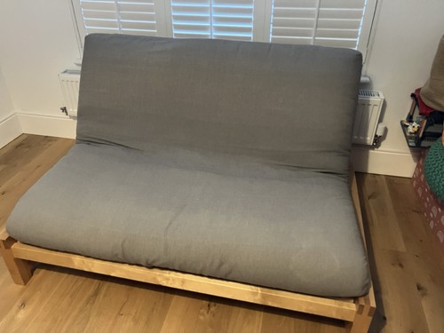 Two seater futon - futon, grey