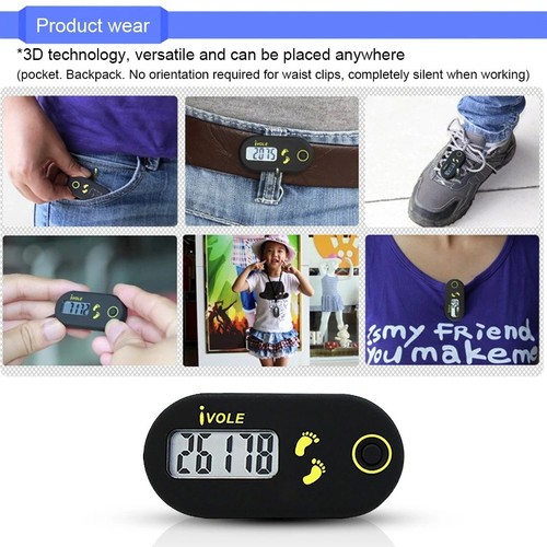 Mini pedometer walking step - 3d,