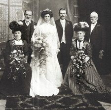 Cabinet Card Style Wedding