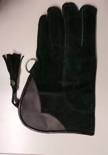 Falconry Glove Suede Leather Double Layer 12 Inches Long (Seaweed Green)