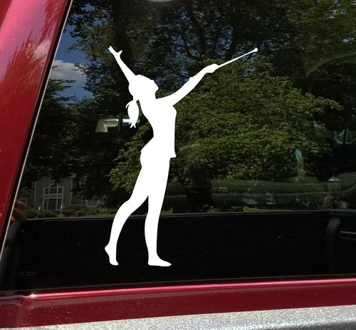 Baton twirler vinyl decal - twirler,