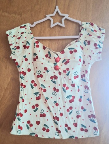 Collectif cherries dolores top - collectif,