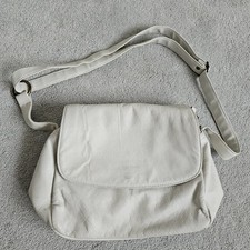 Luca Bocelli Leather Shoulder Bag Cream