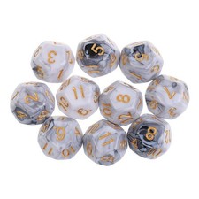 10pcs 12 Sided Dice D12 Polyhedral Dice playing Games Dice