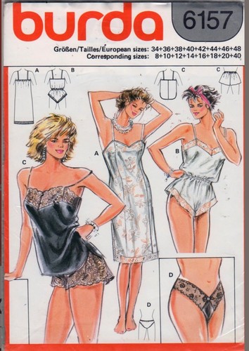 Uncut burda 6157 lingerie - uncut,