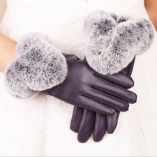 Womens Leather Winter Gloves