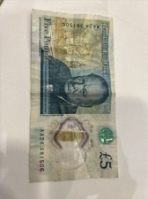 AA24 £5 five pound Churchill note low number collectable 