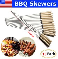 10Pc Metal BBQ Skewers 13.4"