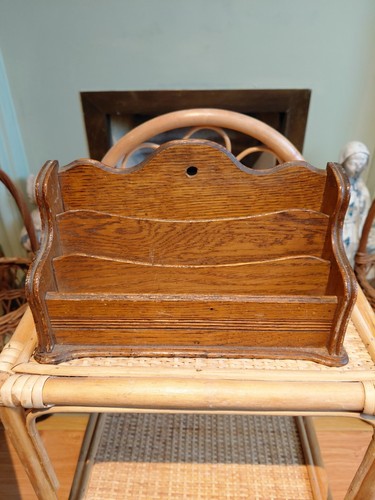 Antique letter rack documents - letter,