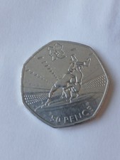 Olympic 50p Wrestling Coin