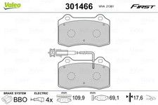 301466 BRAKE PAD SET, DISC BRAKE FITS PEUGEOT 406 COUPE 3.0 V6 24V