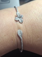QVC Diamonique flower Bangle