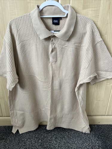 Cotton traders shirt beige - cotton,
