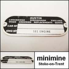Classic Mini Chassis Plate Austin EARLY morris leyland bmc cooper rover 1275 998
