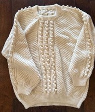 IRISH WOOL CABLE KNIT SWEATER
