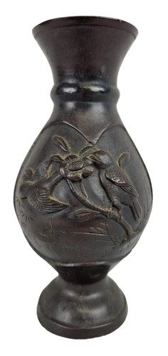 Vase japanese patinated bronze - vase,