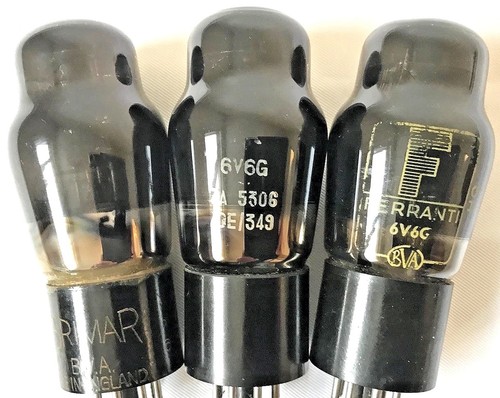 Vintage black 6v6 tube - black,