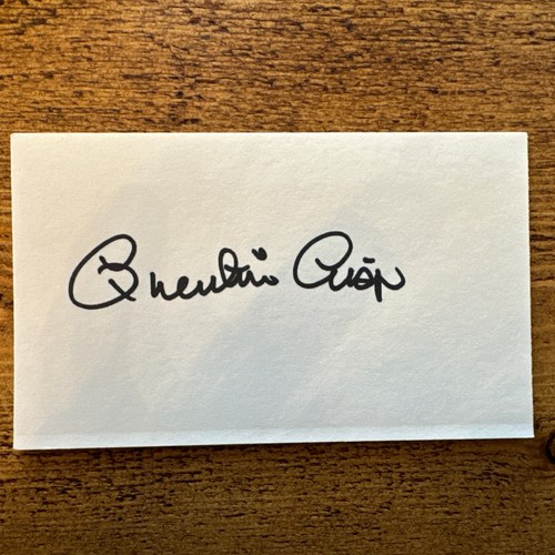 Quentin crisp signed card see - quentin,