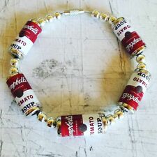 Unique CAMPBELL'S TOMATO SOUP BRACELET iconic MINIATURE tins CANS retro VINTAGE