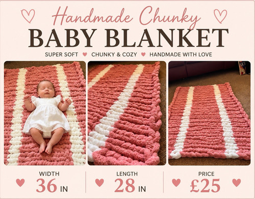 Handmade chunky crochet soft - handmade,
