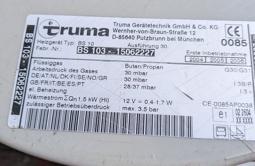 Truma lpg gas - truma, water