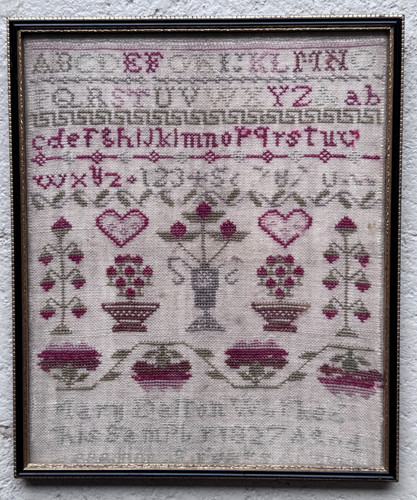 Antique alphabet needlework - alphabet,