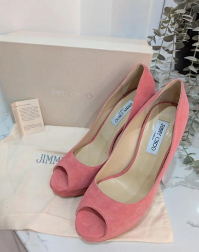 Jimmy choo rose suede peep - rose,