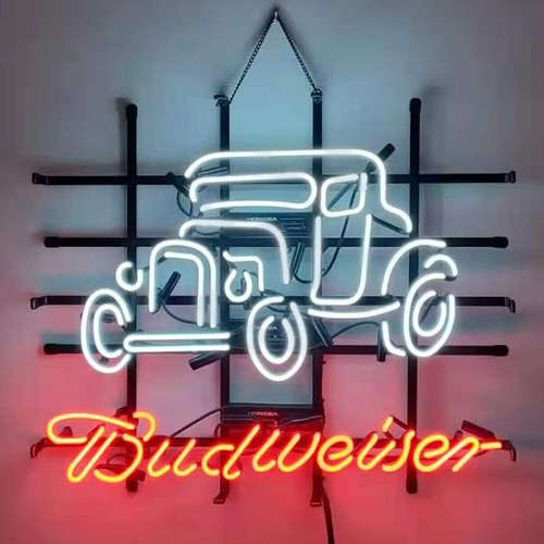 Vintage car beer neon - car,