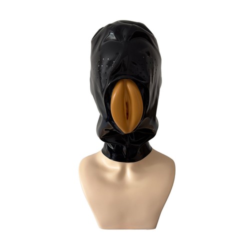 Latex hood back zipper - back, rubber
