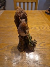 Rare Teviotdale Squirrel On A Tree Stump 1991 Edlmann