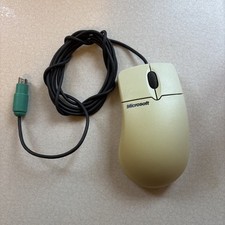 Microsoft PS/2 IntelliMouse Mouse in White (3-Button, Trackball, X08-18322 