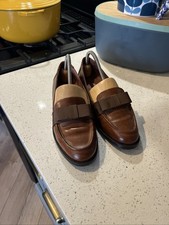 Russell & Bromley DOWNTON Ladies Brown Leather Bow Loafers Eu 40 UK 6.5 Fab