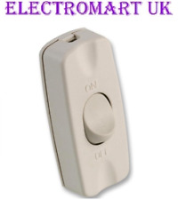 WHITE IN LINE 2 AMP SWITCH 2 CORE FLEX CABLE WIRE TABLE FLOOR LIGHT LAMP