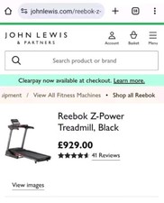 Reebok Z-Power Folding Treadmill - John Lewis Bought