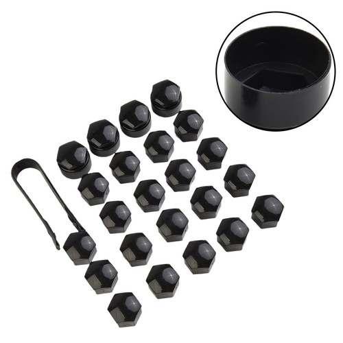 24x 17mm black plastic - 24x, car
