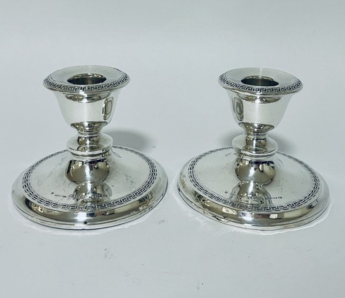 Pair antique solid sterling - pair,