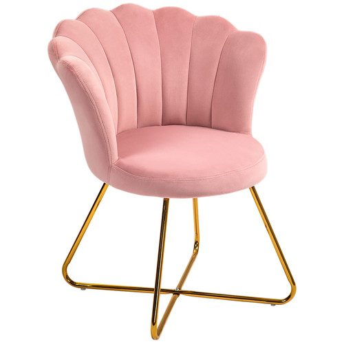 Velvet accent chair lotus - accent, back